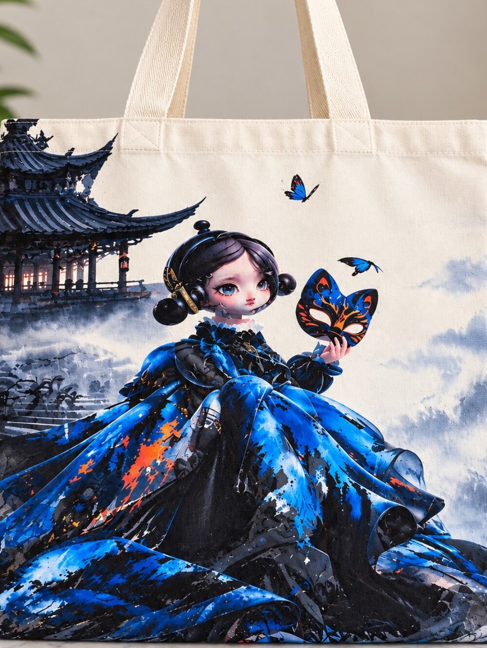Blue Tote Bag - Picture 4 of 4